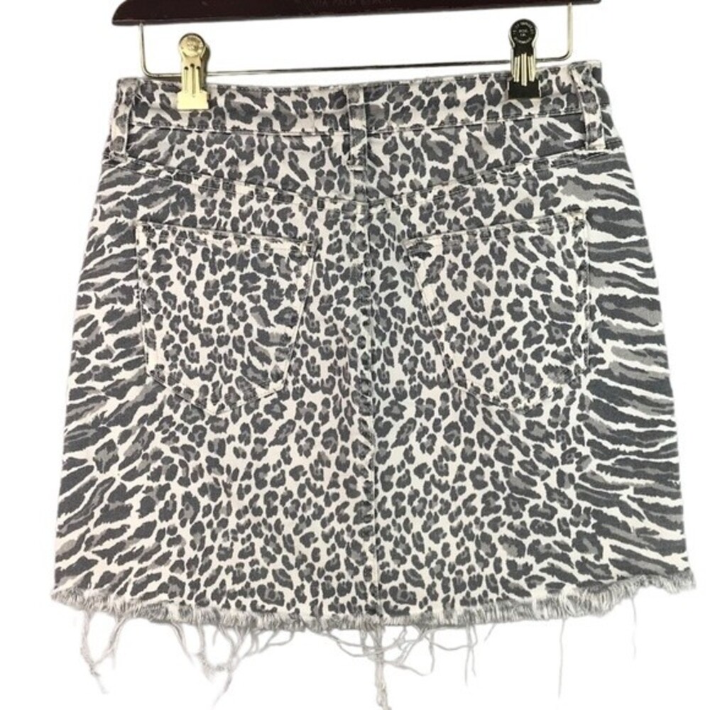 Current/Elliott women’s leopard print denim mini skirt size 26